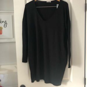 Aritzia. Black rayon and polyester dress from Wilfred